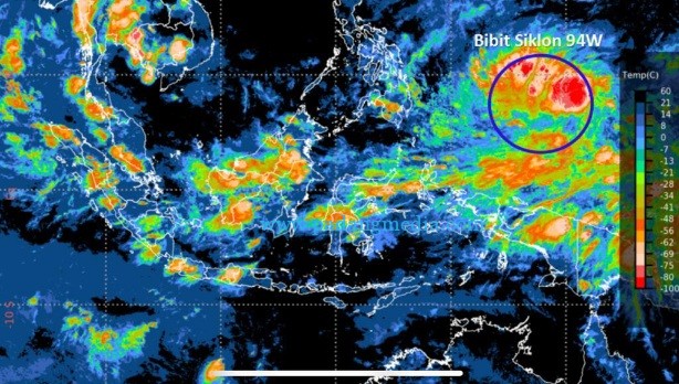 BMKG Deteksi Bibit Siklon Tropis 94W, Begini Dampaknya Bagi Indonesia