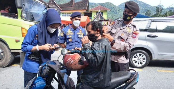 Operasi Yustisi Prokes di Pasar Barung Barung Belantai, Tim Gabungan Jaring 225 Orang Pelanggar