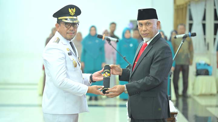 Lantik Zefnihan Sebagai Pj. Walikota Sawahlunto Mahyeldi Berpesan, Sukseskan Pemilu Serentak 2024