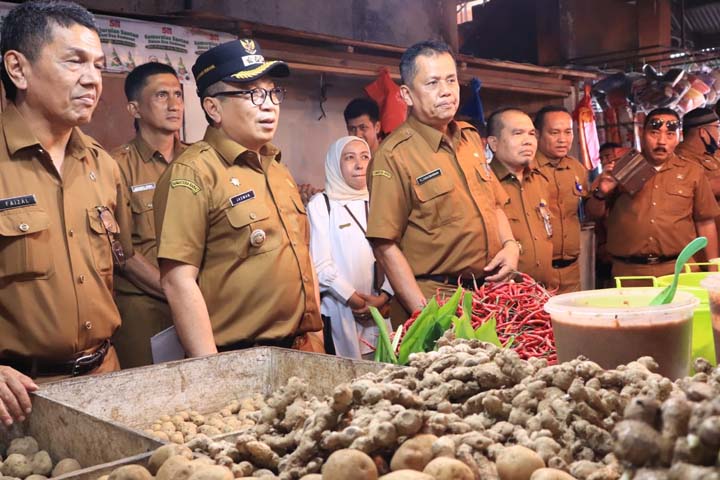 Pj Walikota Payakumbuh Pantau Harga Kebutuhan Pokok di Pasar Ibuh