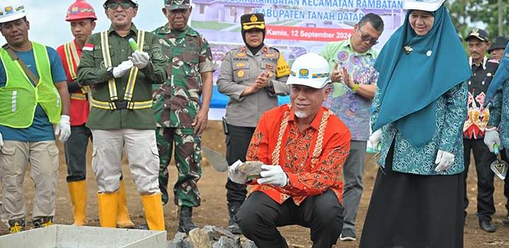 Gubernur Sumbar Letakkan Batu Pertama Pembangunan Rumah Relokasi Terpadu Korban Banjir Lahar Dingin