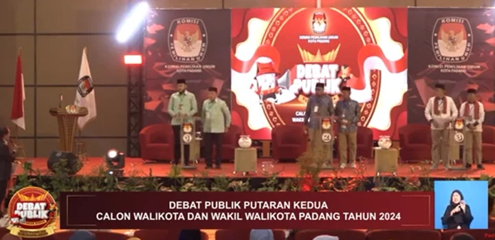 KPU Padang Gelar Debat Publik Kedua, Paslon Adu Gagasan Transformasi Sosial