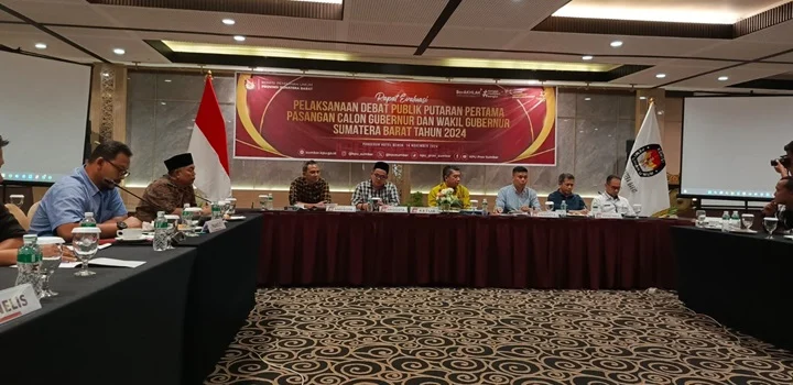 KPU Sumbar Evaluasi Pelaksanaan Debat Publik Pertama Pilgub 2024