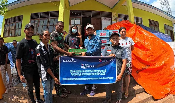 XL Axiata Peduli Dukung Korban Erupsi Lewotobi Dengan Jaringan dan Bantuan