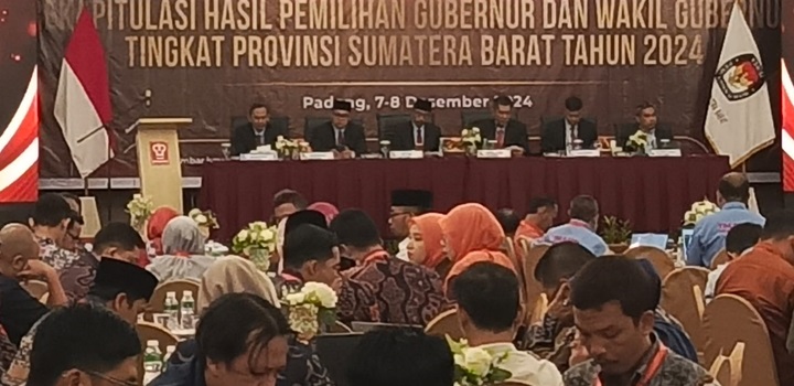 Rekap Hasil Pilgub Sumbar Dimulai Tanpa Kehadiran Saksi Paslon Nomor Urut 2